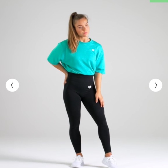 Women’s Best power crop turquoise small s short sleeve tie waist - Picture 2 of 6